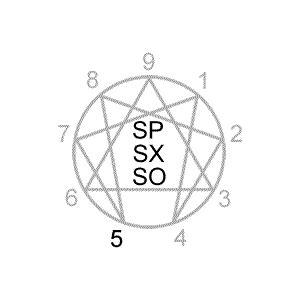 Enneagram Type 5 Instinctual Subtypes: SP 5, SX 5, .